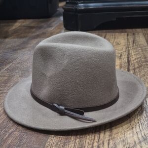 Women's Brown Fedora Hat 100% Wool Cowgirl Workwear Grandmacore